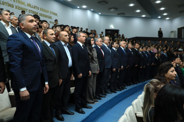 Gəncədə Dövlət Suverenliyi Gününə həsr olunmuş tədbir keçirilib