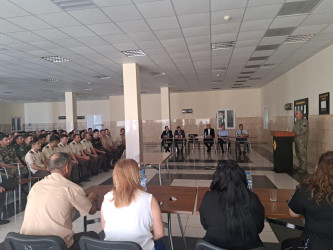 Gəncədə N saylı hərbi hissədə 15 İyun – Milli Qurtuluş Gününə həsr olunmuş tədbir keçirilib