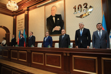 Gəncədə Ümummilli Lider Heydər Əliyevin anadan olmasının 103-cü ildönümü ilə bağlı tədbir keçirilib