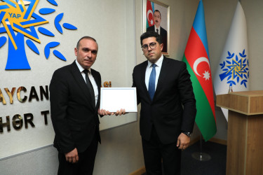 YAP Gəncə şəhər təşkilatının yaradılmasının 32 illiyi münasibətilə tədbir keçirilib