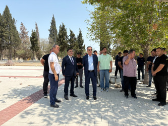Niyazi Bayramov III MDB Oyunları ərəfəsində aparılan abadlıq işlərinə növbəti dəfə baxış keçirib