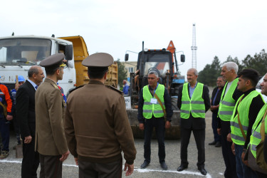 Gəncə Şəhər İcra Hakimiyyətinin hərbiləşdirilməmiş ərazi mülki müdafiə qüvvələri ilə xəbərdarlıq və toplanış üzrə növbəti məşqi keçirilib