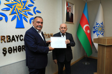 YAP Gəncə şəhər təşkilatının yaradılmasının 32 illiyi münasibətilə tədbir keçirilib