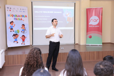 Gəncədə “Hüquqlarınla parla!” layihəsi çərçivəsində məktəblilərlə görüş keçirilib