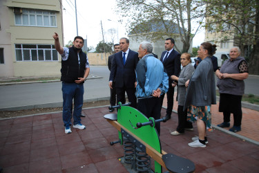 Niyazi Bayramov şəhərin bir sıra ərazilərində görülən abadlıq işlərinə baxış keçirib