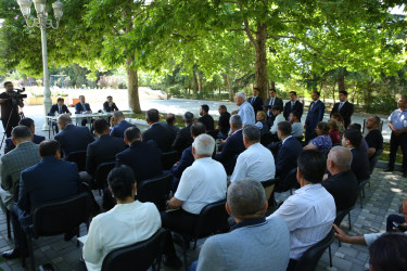 Gəncə Şəhər İcra Hakimiyyətinin başçısı sakinlərlə səyyar görüş keçirib