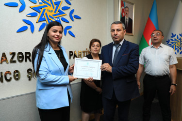 YAP Gəncə şəhər təşkilatının yaradılmasının 32 illiyi münasibətilə tədbir keçirilib