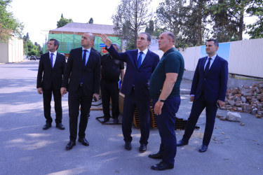 Niyazi Bayramov növbəti dəfə şəhərdə aparılan təmir-tikinti işlərinin gedişatı ilə yerində tanış olub