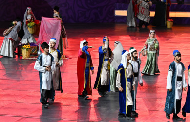 İlham Əliyev və birinci xanım Mehriban Əliyeva Gəncədə keçirilən III MDB Oyunlarının təntənəli açılış mərasimini izləyiblər