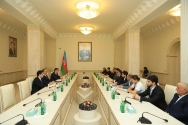 Niyazi Bayramov beynəlxalq yarışlarda fərqlənən idmançılarla görüşüb