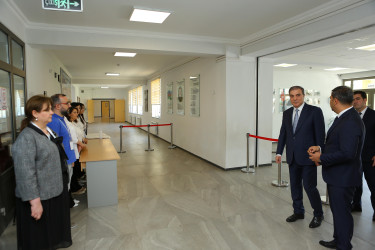 Niyazi Bayramov müəllimlərin sertifikatlaşdırma prosesinin test imtahanı mərhələsini izləyib