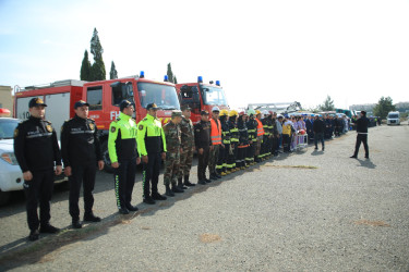 Gəncədə ərazi mülki müdafiə qüvvələri ilə xəbərdarlıq və toplanış məşqi keçirilib