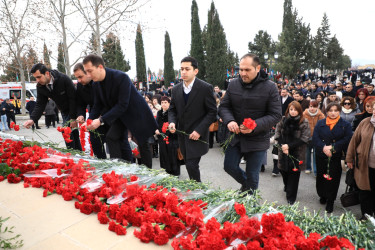 Gəncədə 20 Yanvar – Ümumxalq Hüzn Gününün 35-ci ldönümü ilə əlaqədar olaraq anım mərasimi keçirilib