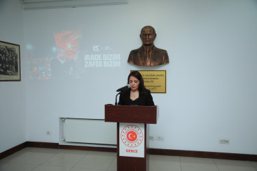 Gəncədə 15 İyul – Demokratiya və Milli Birlik Günü münasibətilə “İradə Bizim Zəfər Bizim" mövzusunda anım tədbiri keçirilib