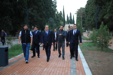 Niyazi Bayramov şəhərin bir sıra ərazilərində görülən abadlıq işlərinə baxış keçirib