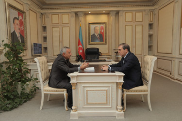 Niyazi Bayramov peşəkar jurnalist, yazıçı Qalib Rəhimli ilə görüşüb