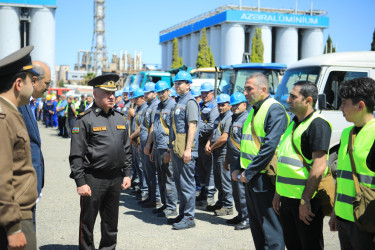 Gəncədə ərazi mülki müdafiə qüvvələri ilə xəbərdarlıq və toplanış üzrə  məşq keçirilib
