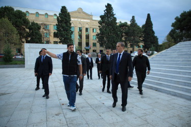 Niyazi Bayramov şəhərin bir sıra ərazilərində görülən abadlıq işlərinə baxış keçirib