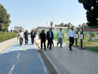 Niyazi Bayramov III MDB Oyunları ərəfəsində aparılan abadlıq işlərinə növbəti dəfə baxış keçirib