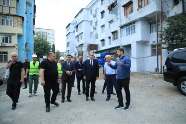 Niyazi Bayramov şəhərdə aparılan abadlıq-quruculuq və təmir-bərpa işləri ilə tanış olub