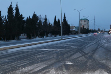 Gəncədə havanın qarlı və şaxtalı keçməsi ilə əlaqədar müvafiq tədbirlər həyata keçirilir