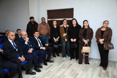 Niyazi Bayramov Gəncə Peşə Hazırlığı Mərkəzində vətəndaşlarla görüşüb