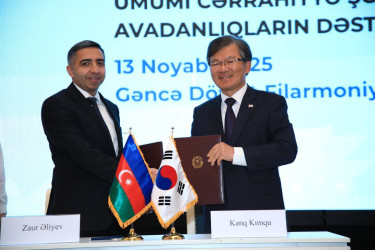 Cənubi Koreya “Gəncə Şəhər Birləşmiş Xəstəxanası” PHŞ-yə tibbi avadanlıqlar ianə edib