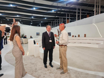 Niyazi Bayramov "Urban Expo" sərgisində Azərbaycan pavilyonu ilə tanış olub