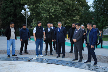Niyazi Bayramov şəhərin bir sıra ərazilərində görülən abadlıq işlərinə baxış keçirib