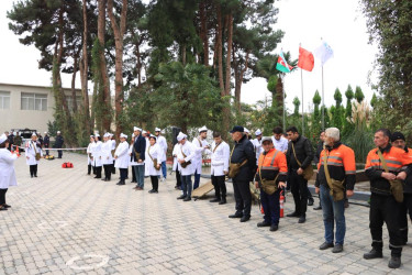 Səhiyyə Nazirliyi Gəncə Tibb Kollecində Mülki müdafiə tədbiri keçirilib