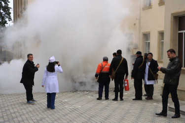 Səhiyyə Nazirliyi Gəncə Tibb Kollecində Mülki müdafiə tədbiri keçirilib