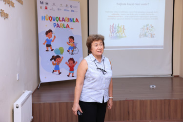 Gəncədə “Hüquqlarınla parla!” layihəsi çərçivəsində məktəblilərlə görüş keçirilib