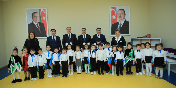 Niyazi Bayramov 5 nömrəli körpələr evi-uşaq bağçasının açılış mərasimində iştirak edib