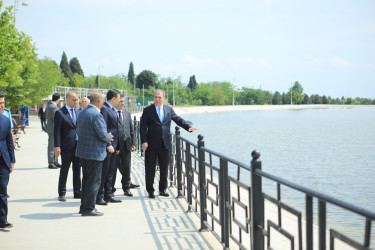 Gəncədə süni göl əsaslı təmirdən sonra istifadəyə verilib