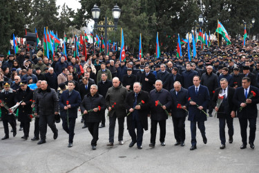 Gəncədə 20 Yanvar – Ümumxalq Hüzn Gününün 35-ci ldönümü ilə əlaqədar olaraq anım mərasimi keçirilib