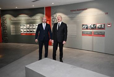 İlham Əliyev Gəncə Memorial Kompleksinin açılışında iştirak edib