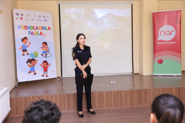 Gəncədə “Hüquqlarınla parla!” layihəsi çərçivəsində məktəblilərlə görüş keçirilib