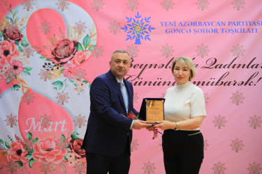 YAP Gəncə şəhər təşkilatında 8 Mart – Beynəlxalq Qadınlar Gününə həsr olunmuş tədbir keçirilib