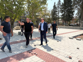 Niyazi Bayramov III MDB Oyunları ərəfəsində aparılan abadlıq işlərinə növbəti dəfə baxış keçirib