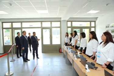 Niyazi Bayramov müəllimlərin sertifikatlaşdırma prosesinin test imtahanı mərhələsini izləyib