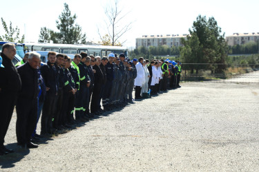 Gəncədə hərbiləşdirilməmiş mülki müdafiə qüvvələrinin xəbərdarlıq və toplanış üzrə məşqi keçirilib