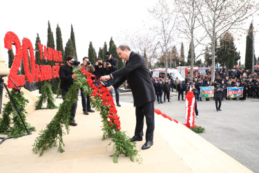 Gəncədə 20 Yanvar – Ümumxalq Hüzn Gününün 35-ci ldönümü ilə əlaqədar olaraq anım mərasimi keçirilib