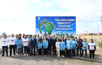 Gəncədə “Yaşıl dünya naminə həmrəylik ili” çərçivəsində genişmiqyaslı ağacəkmə aksiyası keçirilir