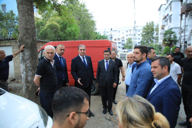 Niyazi Bayramov şəhərdə aparılan abadlıq-quruculuq və təmir-bərpa işləri ilə tanış olub